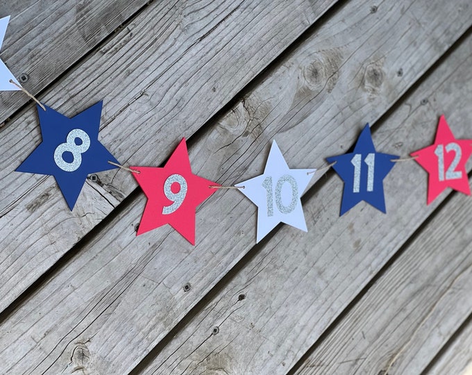 4th of July first birthday Banner, red white and blue banner, 4th of July monthly banner, monthly photo banner, red white and blue monthly
