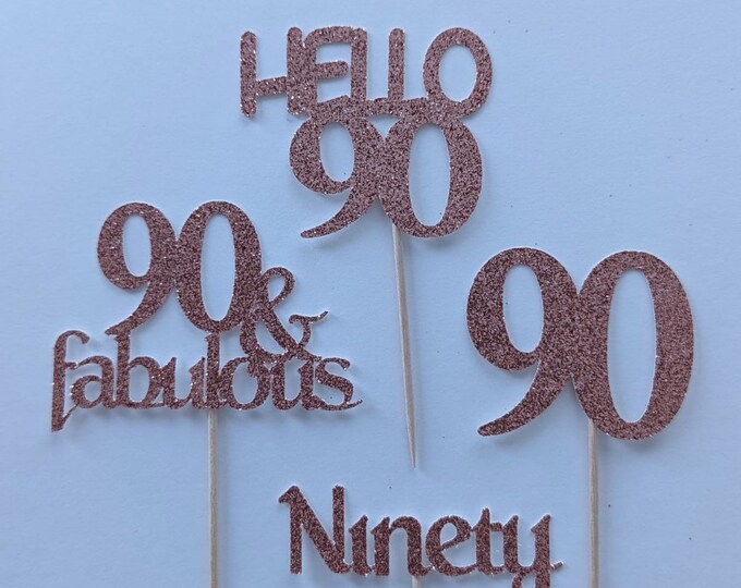 Im 90 cupcake toppers, 90th birthday cupcake toppers, ninetieth birthday cupcake toppers, ninety cupcake toppers, set of 12