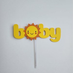 Sun cake topper, sunny cake topper, sunshine cake topper, sun baby shower cake topper,sunshine baby shower cake topper, here comes the son