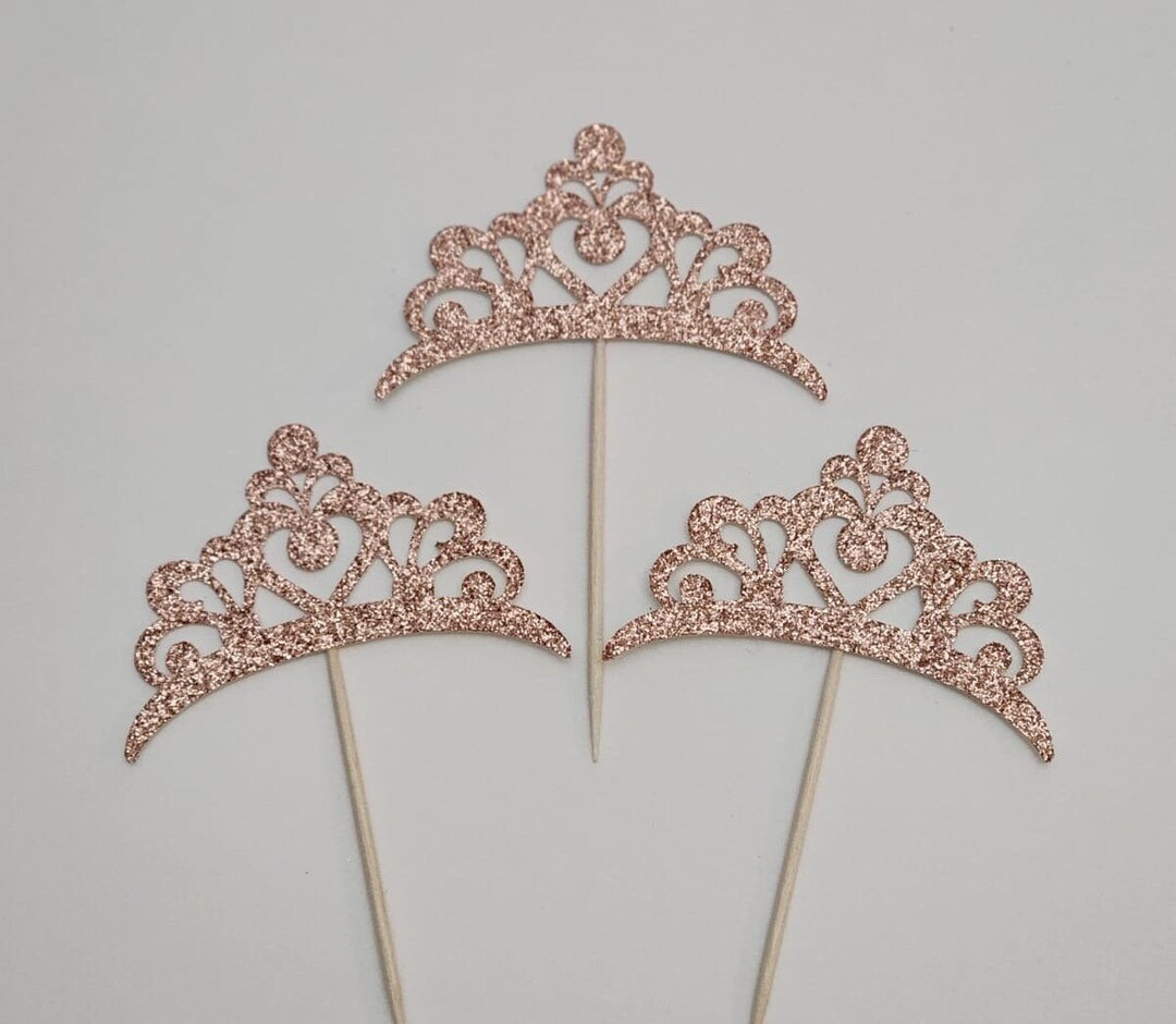 Tiara Toppers, Tiara Cupcake Toppers, Crown Cupcake Toppers, Crown ...