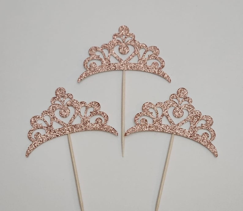 Tiara Cupcake Toppers: Princess Crown Decorations (set of 12) - Etsy