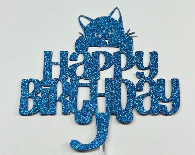 Kitty cake topper, black cat cake topper, kitten cake topper, cat cake topper, cat lover cake topper, crazy cat lady cake topper