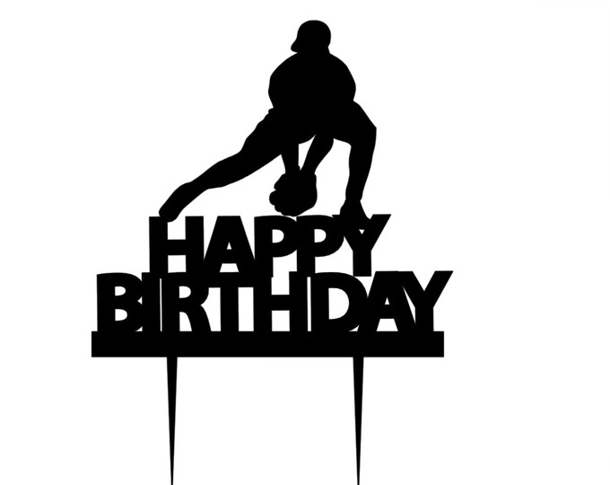 Baseball birthday cake topper, baseball cake topper, baseball player cake topper, baseball player topper, baseball topper