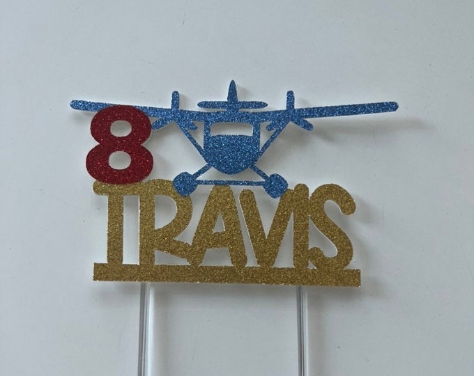 Airplane cake topper, plane cake topper, model airplane cake topper, airplane birthday cake topper, aircraft cake topper, aircraft birthday