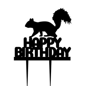 Squirrel cake topper, Squirrel birthday cake topper, Squirrel topper, Squirrel cupcake toppers, Squirrel cake toppers, Squirrel confetti