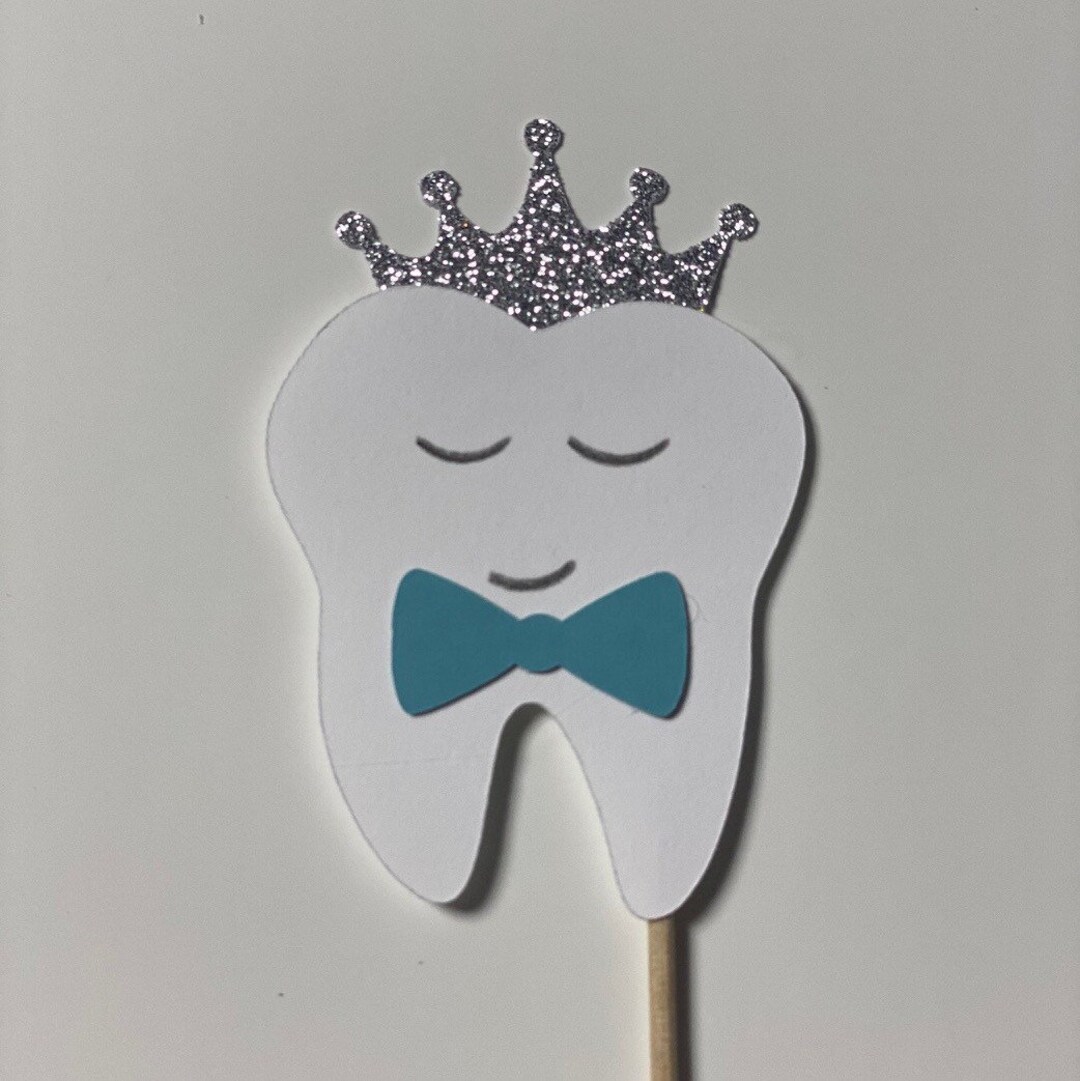 Tooth Cupcake Toppers, First Tooth Cupcake Toppers,dental Cupcake