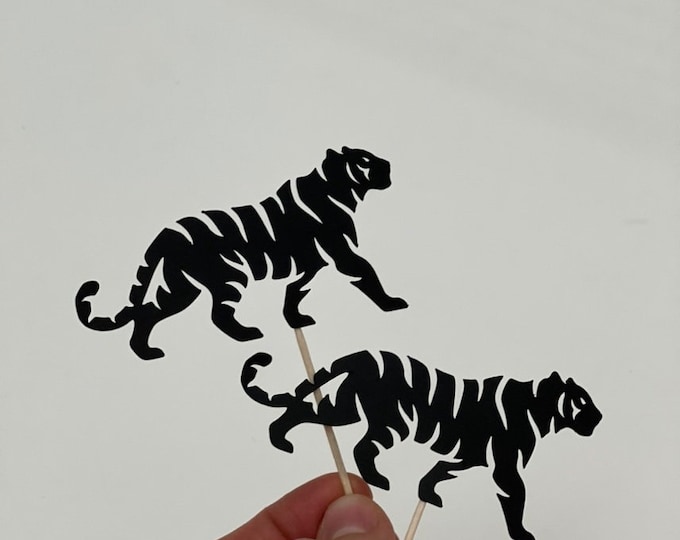 tiger cupcake toppers, big cat cupcake toppers, tiger toppers, tiger cake toppers, tiger cupcake supplies, tiger party supplies, tiger party