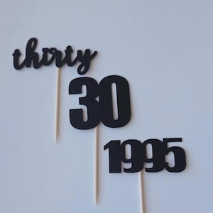 Im 30 cupcake toppers, 30th birthday cupcake toppers, hello 30 cupcake toppers, 1995 cupcake toppers, dirty thirty toppers, set of 12