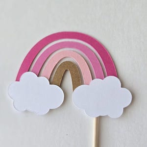 Rainbow cupcake toppers, rainbow toppers, rainbow cake toppers, rainbow birthday supplies, rainbow party supplies, set of 12