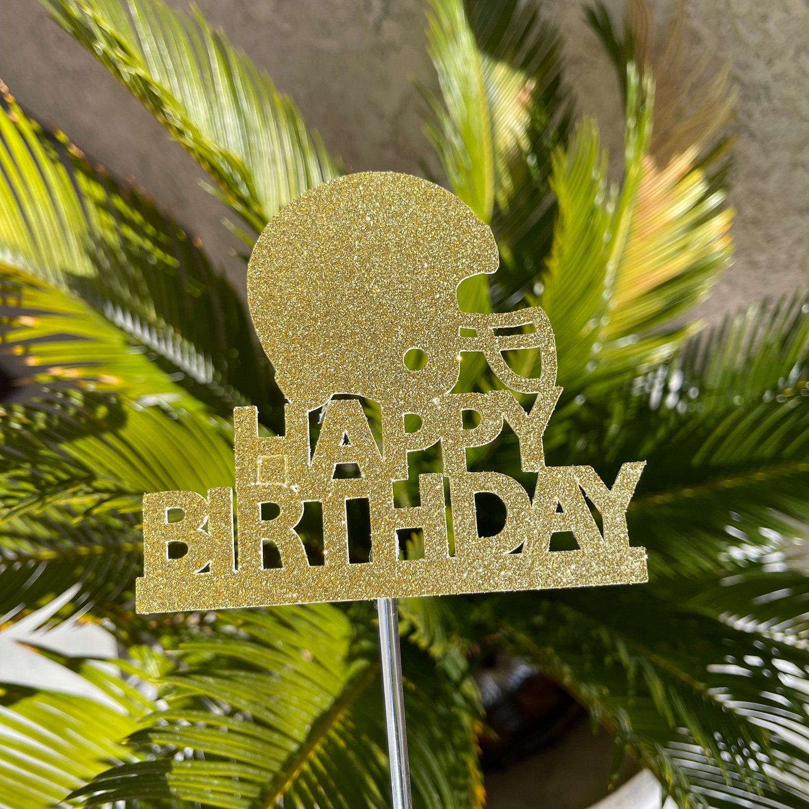 Football Cake Topper Football Helmet Cake Topper Football Etsy