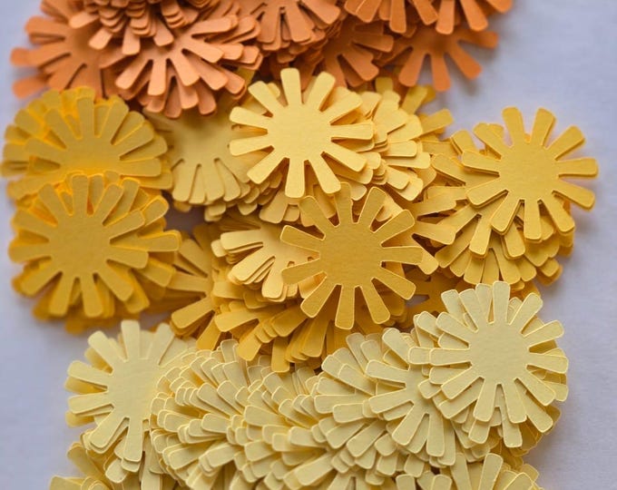 Sun confetti, sunny confetti, first trip around the sun confetti, sunshine confetti, here comes the son confetti, 150 pieces