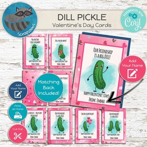 Biglietti di San Valentino con sottaceti - Divertenti biglietti stampabili per bambini e scambi in classe