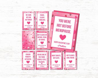 Tarjetas de San Valentín para la menopausia: 8 diseños digitales imprimibles vía Corjl