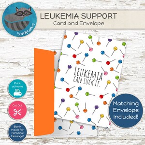 Leukemia druckbare Karte und Umschlag Set