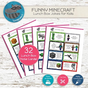 Des blagues amusantes sur la boîte à lunch du petit mineur pour les fans de Minecraft