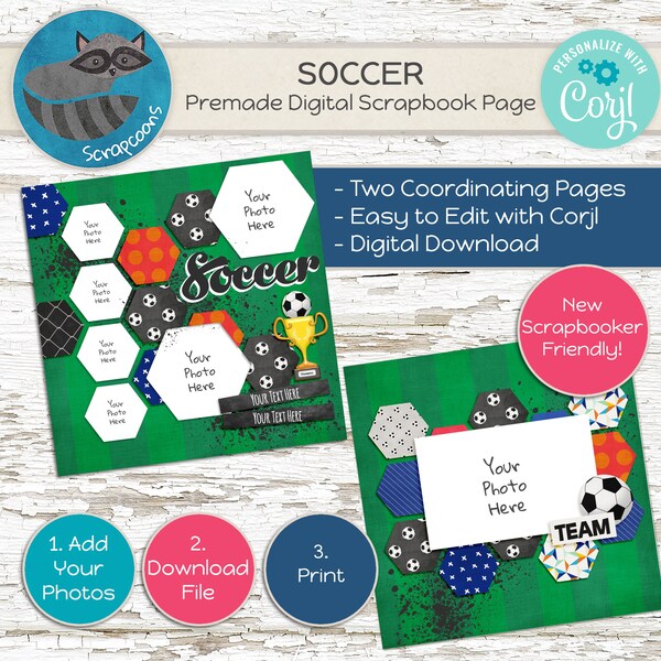 Soccer Scrapbook Quick Page