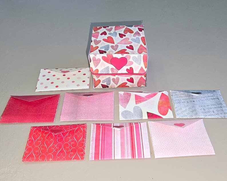 Valentine's Day Mini Love Notes Box - DIY Kit With 8 Heart-shaped Notes ...