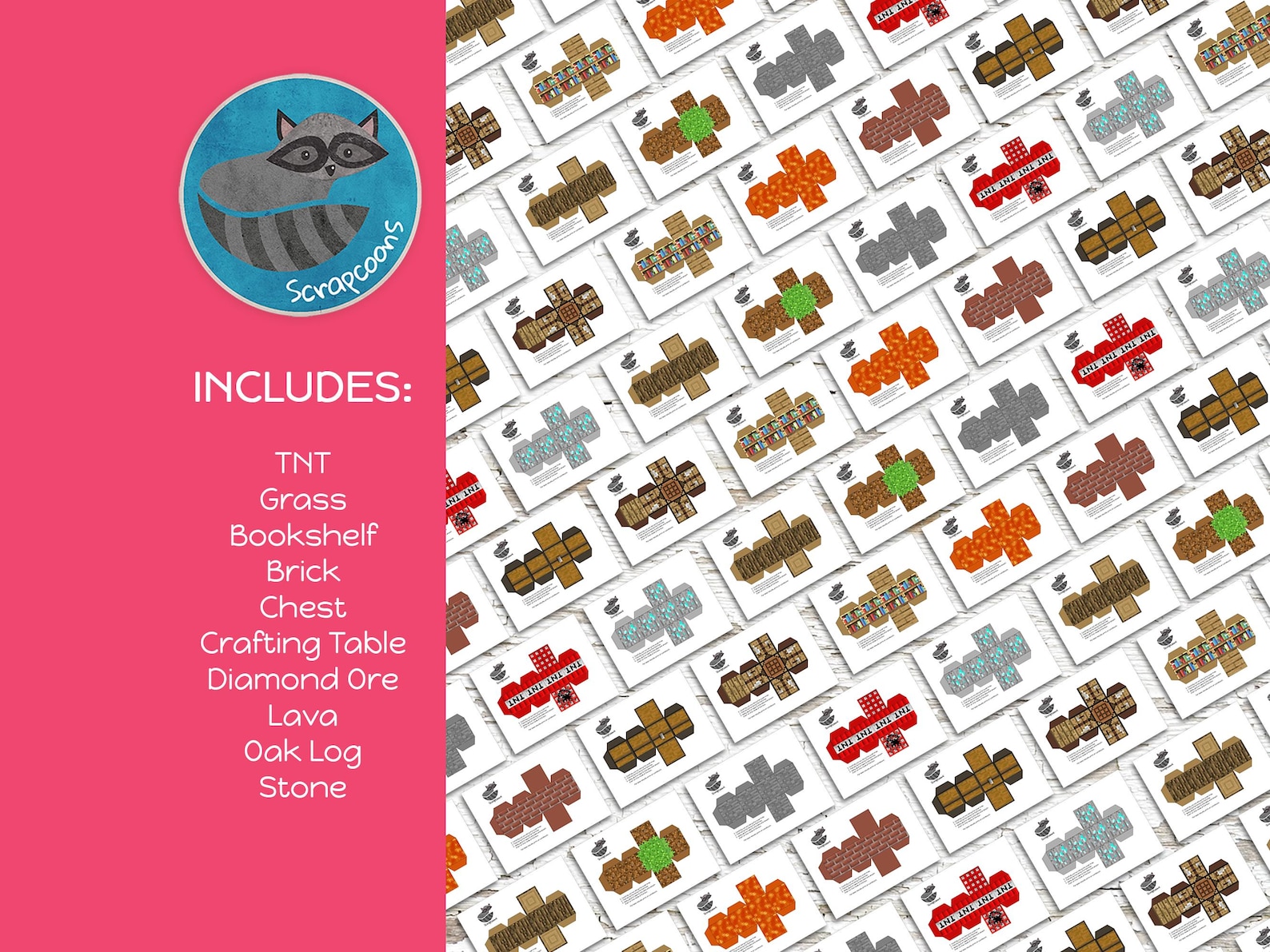 Printable Paper Miner Blocks for Kids