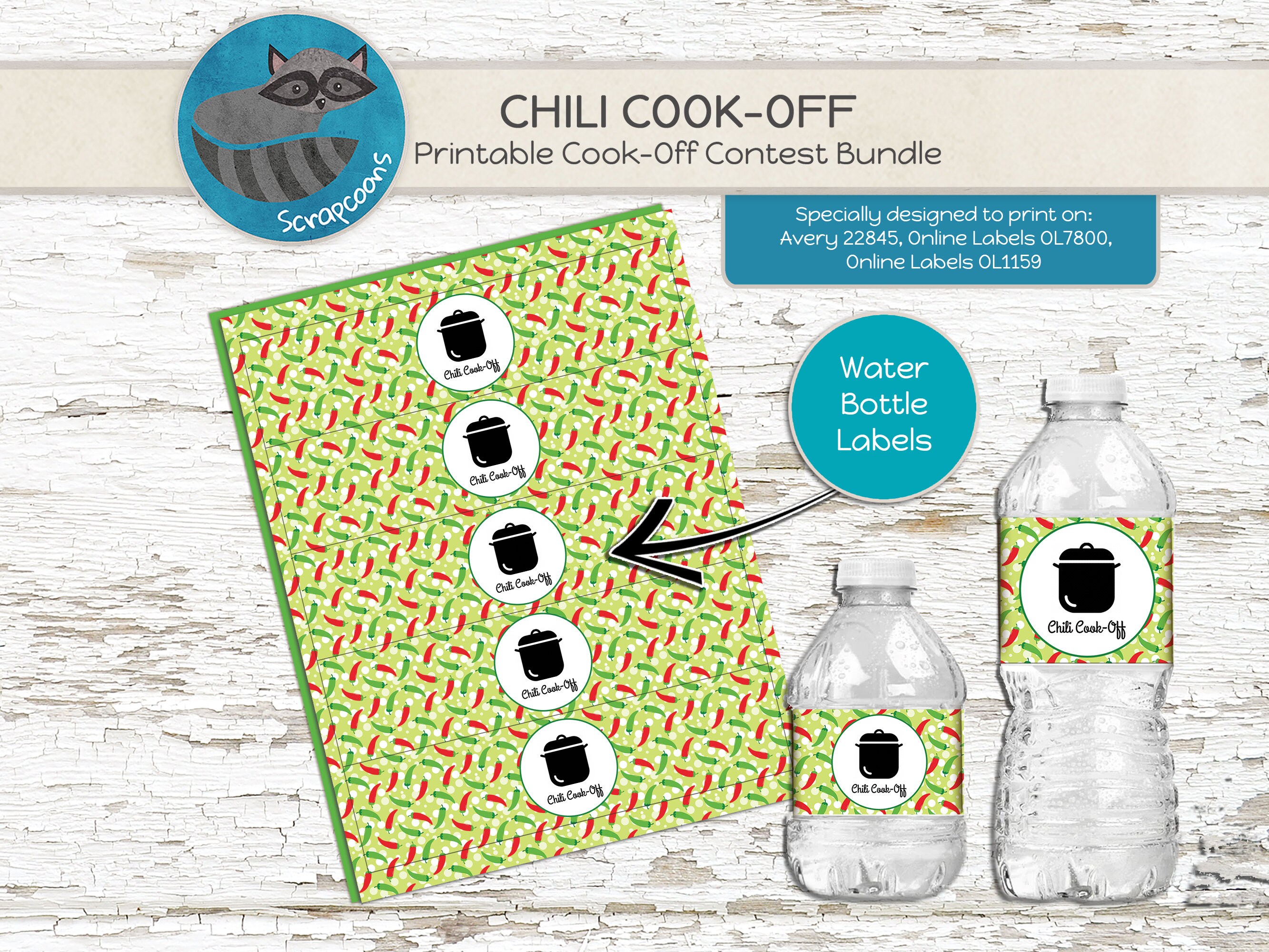 Chili Cook-off Printable Bundle, Sign up Sheet, Voting Ballots, Judge's ...