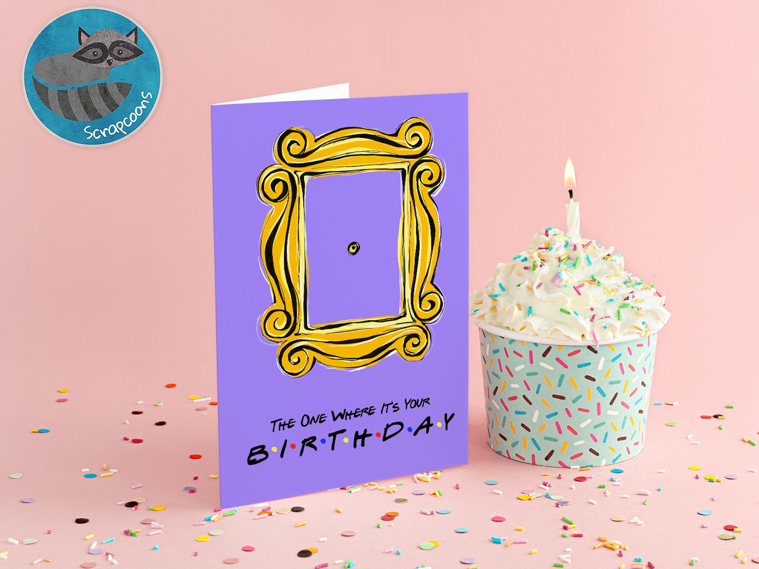 Friends TV Show Birthday Card, Print at Home Greeting Card - Etsy