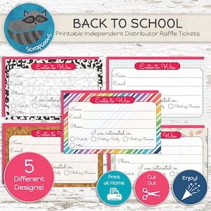 Unabhängiger Händler Raffle Tickets Back to School Designs