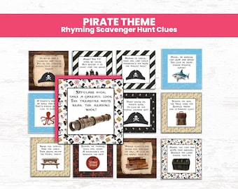 Pirate Treasure Hunt Game: 30 rijmende aanwijzingen pdf-download