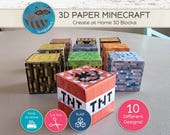 Printable Paper Miner Blocks for Kids - Cut, Fold, and Craft Away!