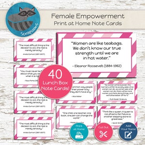 Lunchbox Grußkarten Girl Power - Set mit 40 Zitaten