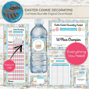 Oster-Plätzchen-Dekorations-Contest Kit - Meldeschein, Voting-Stimmzettel, Juroren-Score-Karte & mehr!