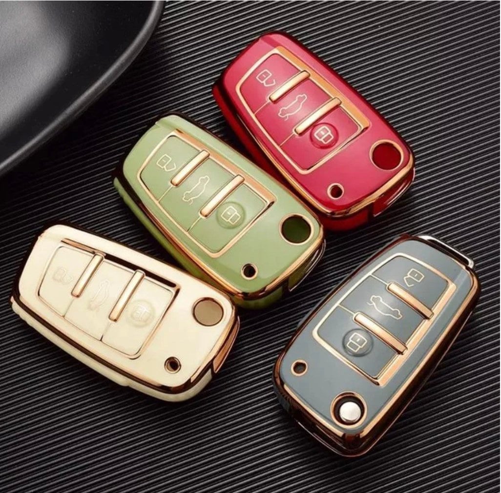 Premium Leather key fob cover case fit for Audi AX7 remote key, 21,90 €