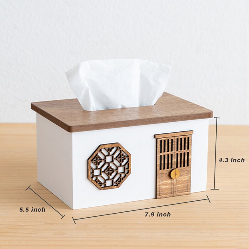 House Tissue Box Cover Wood Tissue Box Rectangle Tissue Box Etsy