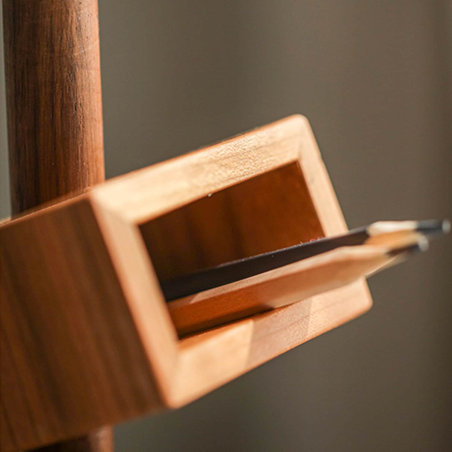 Creative Handmade Original Wood Pen Holder Pencil Case Box Desk Organizer  Minimalist Home Office Decor