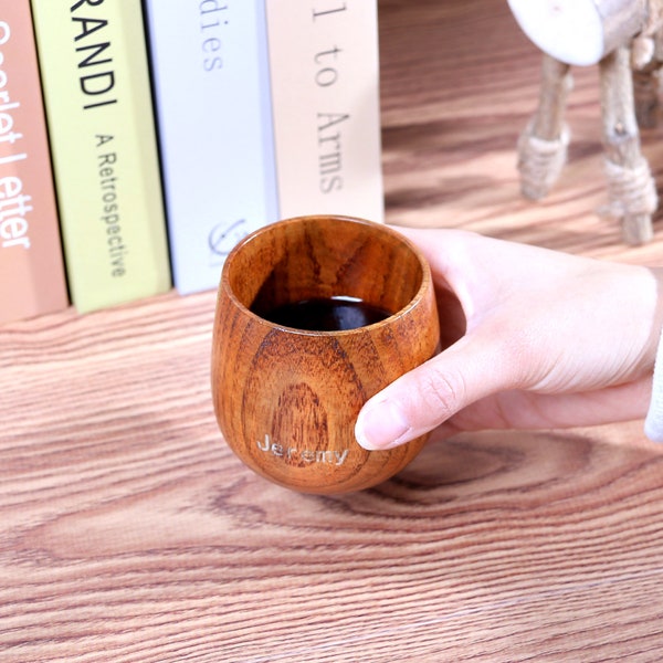 Personalized Whiskey Tumbler, Eco-Friendly Wood Cup, Engraved Rocks Tumbler Gift for Men,Whisky Barrel Seamless Tumbler,Handmade Wooden Mugs