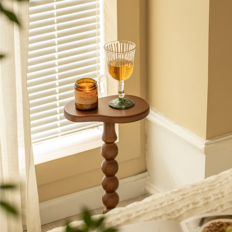 Antique Wood Cocktail Table Vintage Sofa Side Table Handmade Etsy