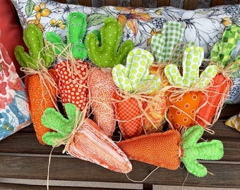 Stuffed Fabric Carrot Pattern