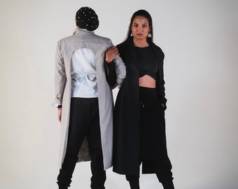 Back cut out coat