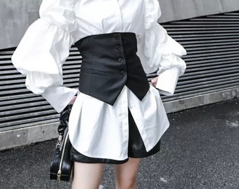 Balloon sleeve blouse