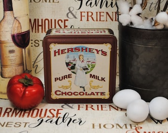 Vintage 1992 Hershey Girl Chocolate Collector's Tin