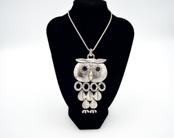 Orange Owl Pendant Necklace With Chain Costume Jewellery Women's Ladies Necklace Orange Owl Pendant Necklace With Chain Costume Jewellery Women's Ladies Necklace