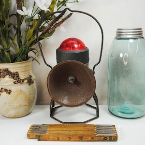 RARE Vintage Red Globe Railroad Lantern