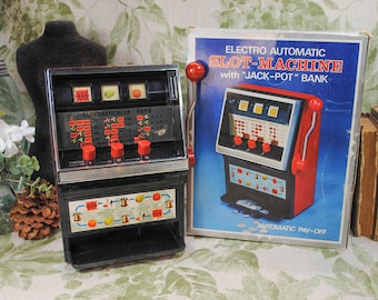 Vintage WACO Golden Jackpot Slot Machine Bank – Mechanical Coin Op