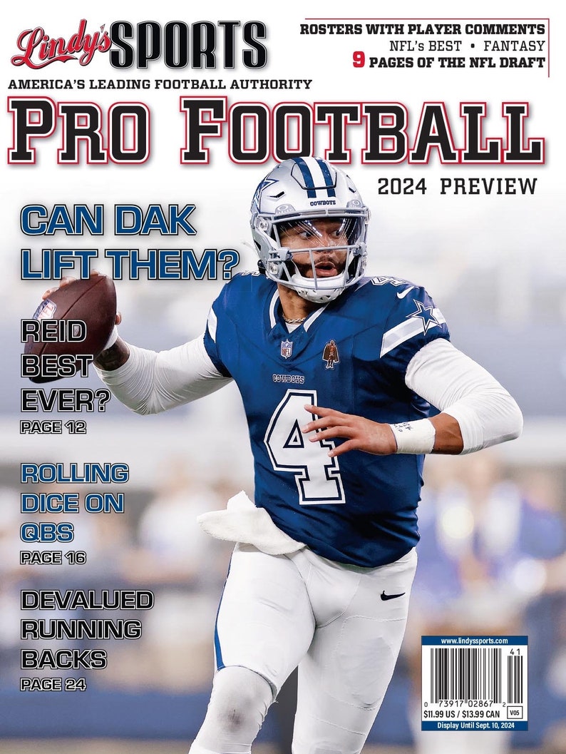 Lindy's Sports Pro Football NFL Preview 2024 COVERS VARY - Etsy