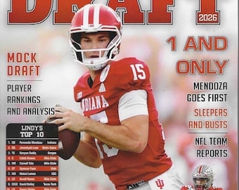 Lindy’s Sports Pro Football Draft 2026 MAGAZINE NFL Draft Preview Fernando Mendoza Mock Draft Guide 2026