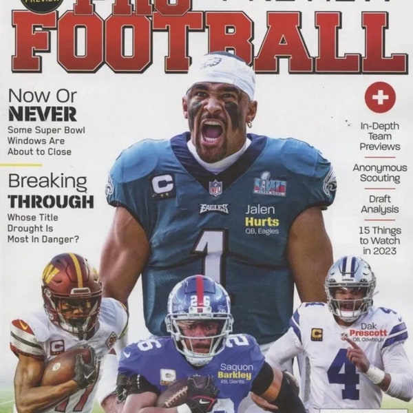 2023 Nfl Preview Magazine Etsy