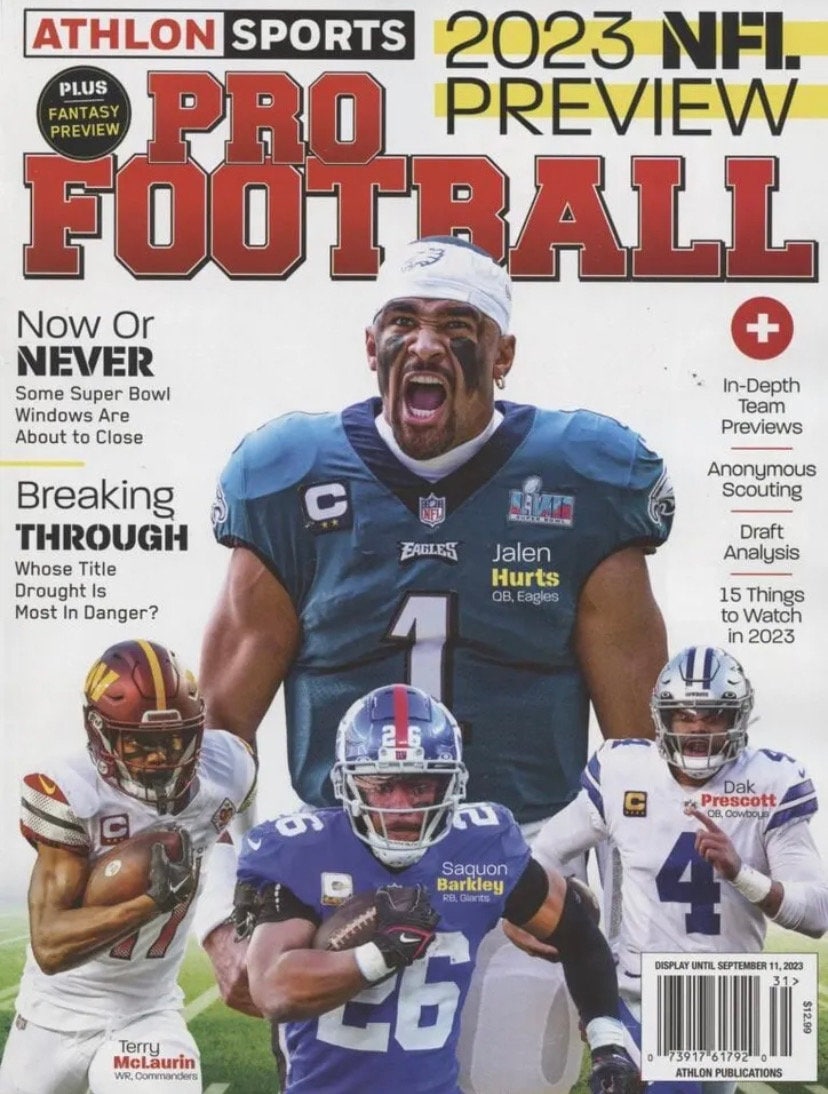 Athlon Sports Pro Football NFL Preview 2023 COVERS VARY 