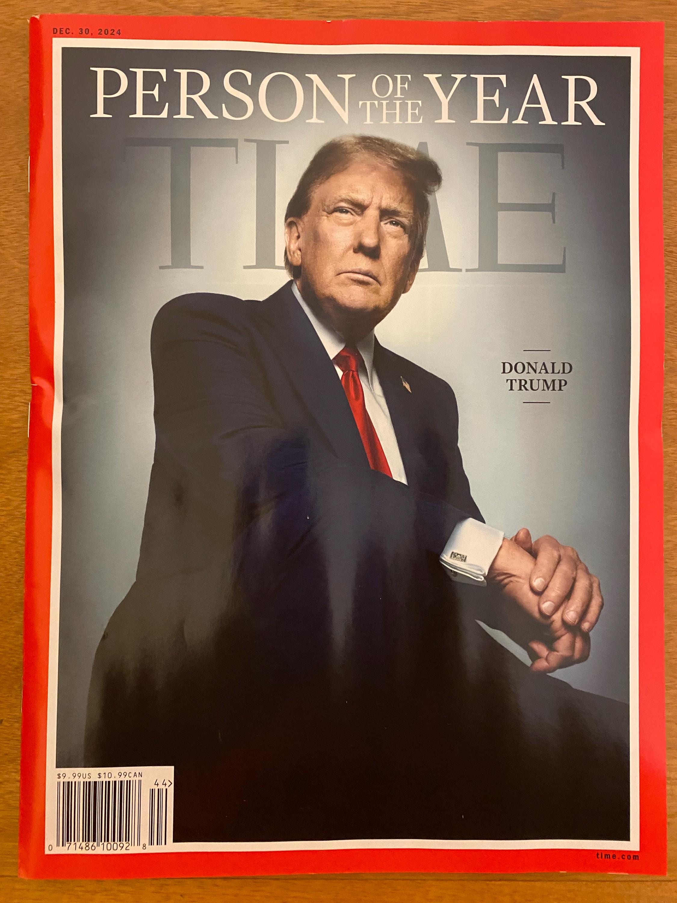 TIME Magazine Person of the Year 2024 President Donald Trump ***IN ...