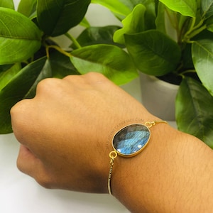 Adjustable Labradorite Bracelet