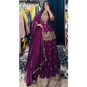 Indischer Lehenga Kameez Anzug für Frauen, indische Kleidung, indische Hochzeitskleidung, pakistanische Anzüge, Damenbekleidung, genähte Anzüge