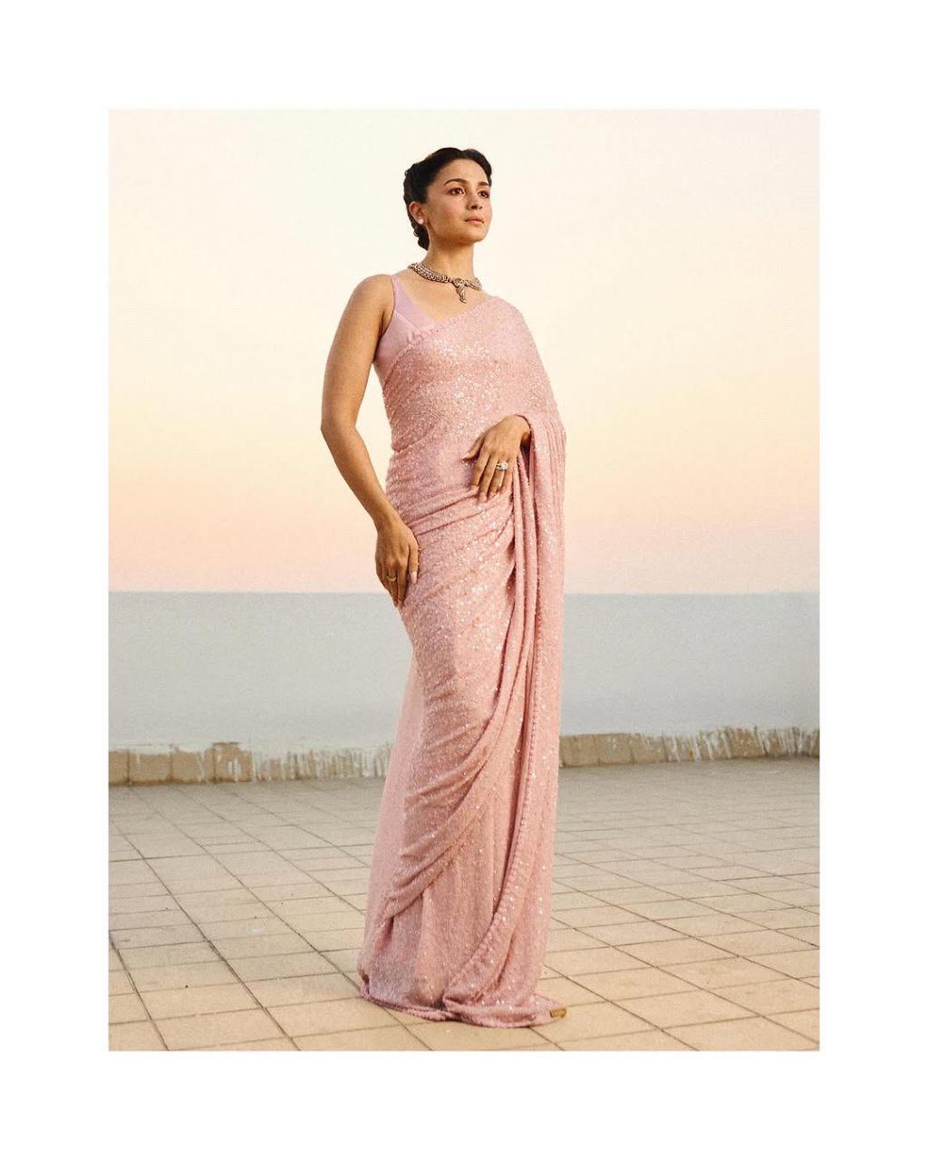 Party Wear Chiffon Saree - Etsy