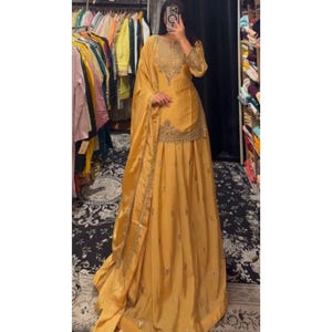 Indischer Rock mit Kameez-Anzug für Frauen, indisch-pakistanische Outfits, Hochzeitsanlass festliche Kleidung, indische Kleidung, Damenbekleidung